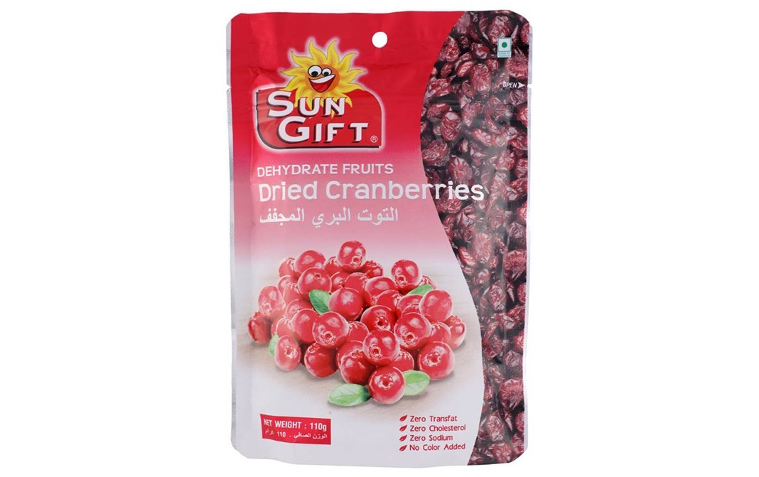 Tong Garden Sun Gift Dried Cranberries    Pouch  110 grams